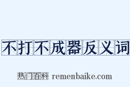 不打不成器反义词是什么意思的图片